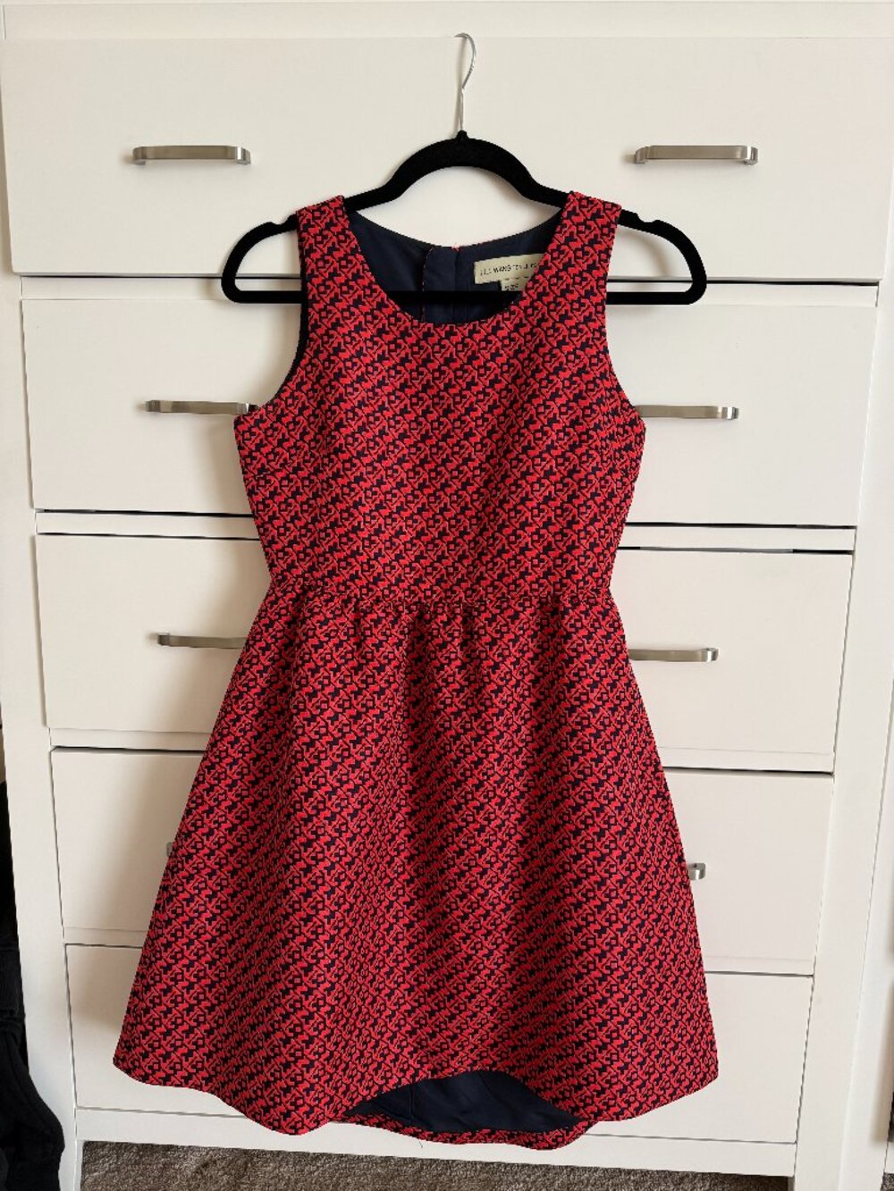 Lili Wang for Lili's Closet Red Print Dress 4